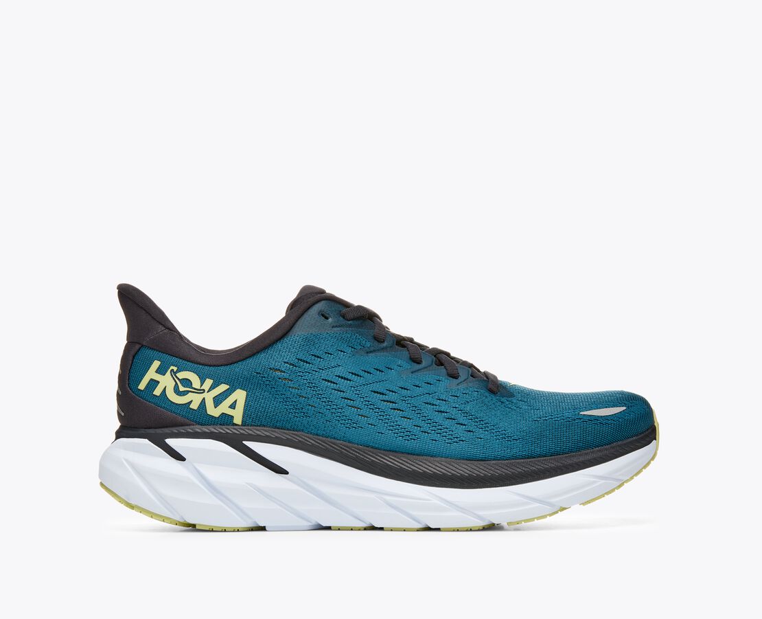 Hoka Clifton 8 Running Shoes Men’s Size 10 2E Wide Teal Black Cushion Sneakers HOKA Men main image 3