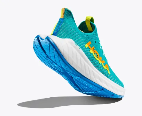 Hoka Teal and Orange ProFlyX Carbon Athletic Shoes Hoka One One Carbon X 3 M special offer | Men Shoes Road  main image 3