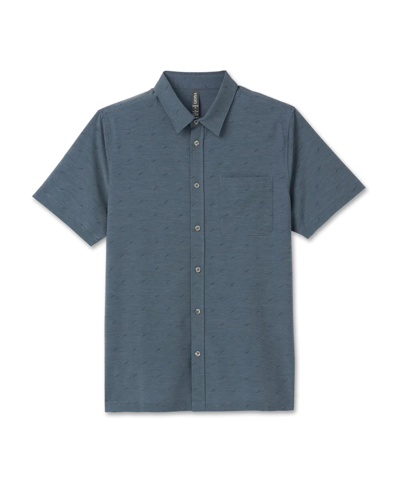 VUORI Men's Short Sleeve Bridge Button Down LAKE DAGGERS