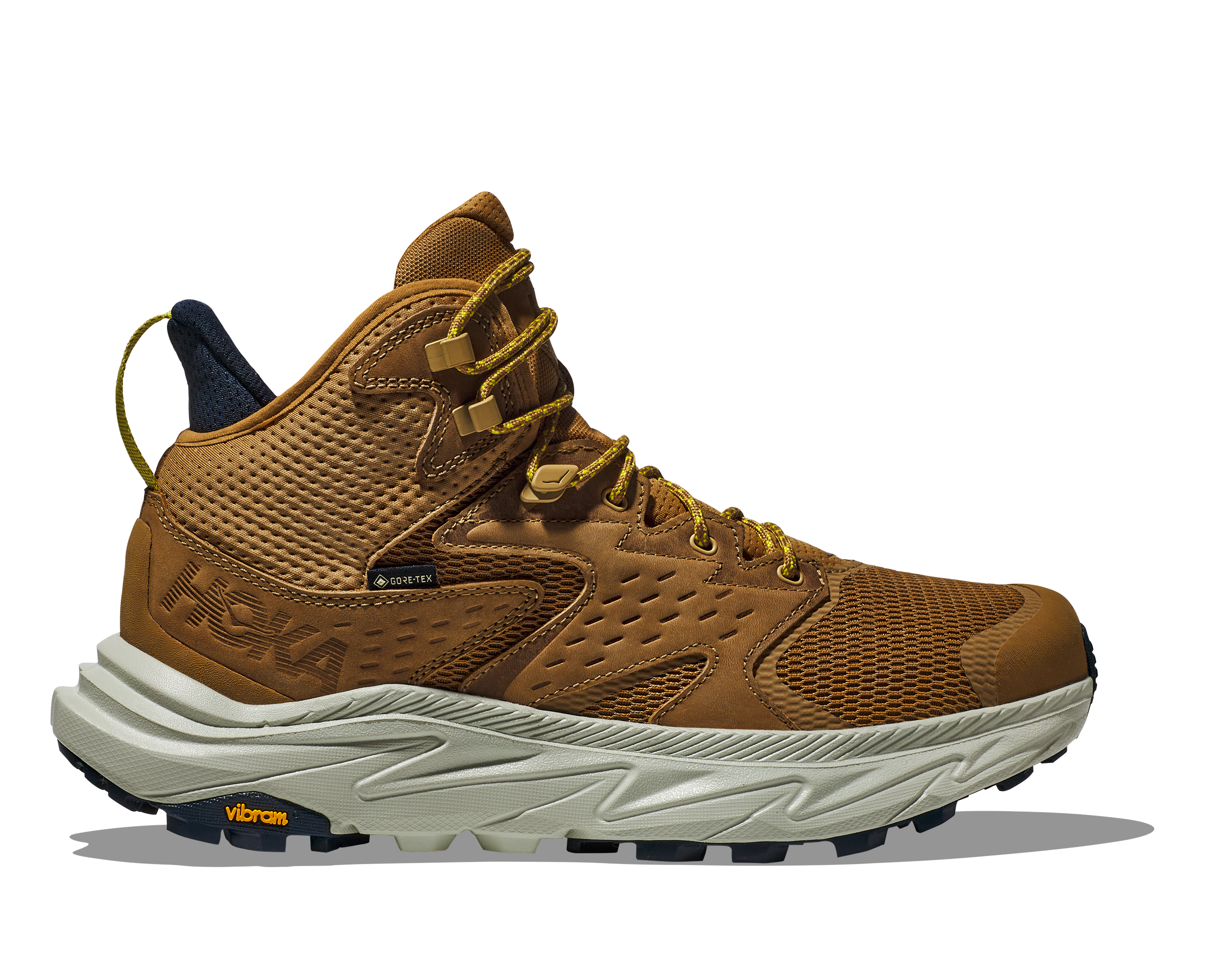 Mens HOKA Hiking Boots ANACAPA Mid GTX | Thyme / Radiant Yellow Sz. 8 Hoka One One ANACAPA MID Gore-Tex | 1122018-TRYL | AFEW STORE main image 3