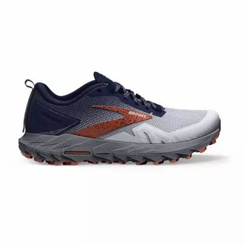 Brooks Men's Cascadia 17 Wide (2E) BLUE/NAVY/FIRECRACKER