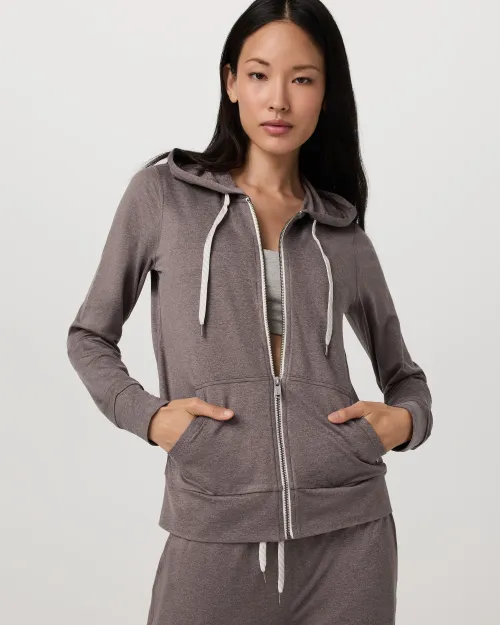VUORI Women's Halo Performance Hoodie 2.0 HUCKLEBERRY HEATHER