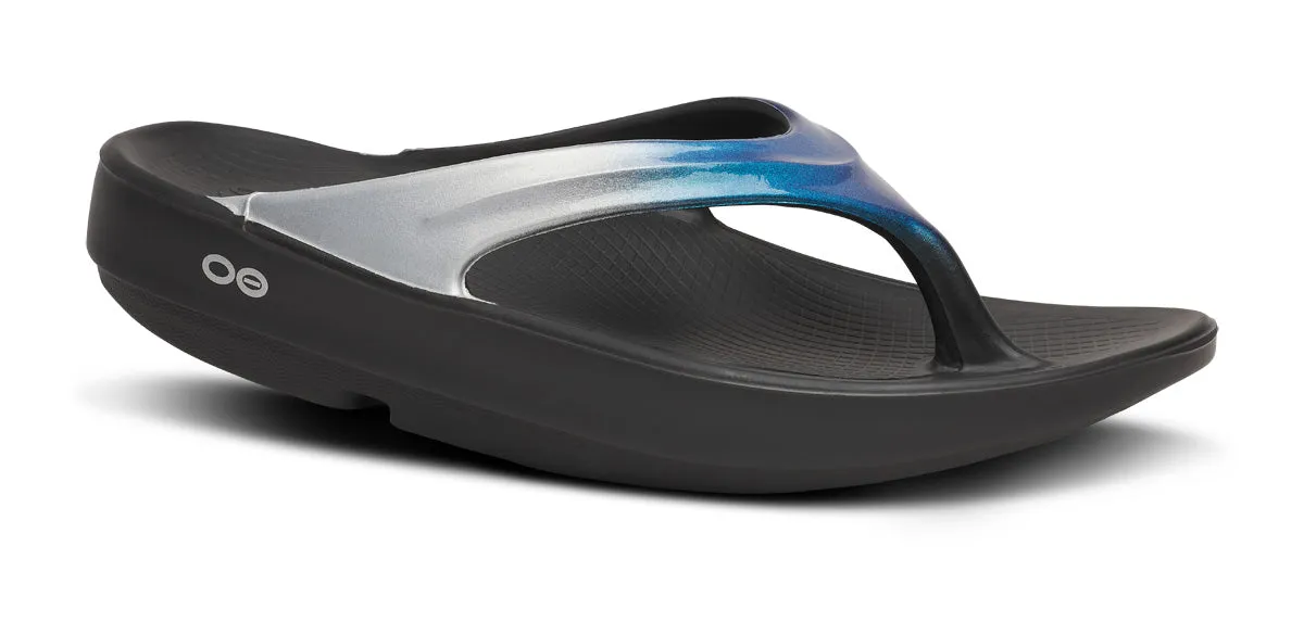 Oofos Women's OOlala Luxe SHIMMER BLUE
