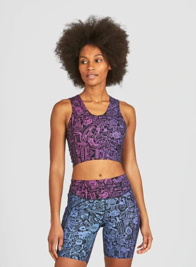 Janji Women's Long Bra BATIK PURPLE