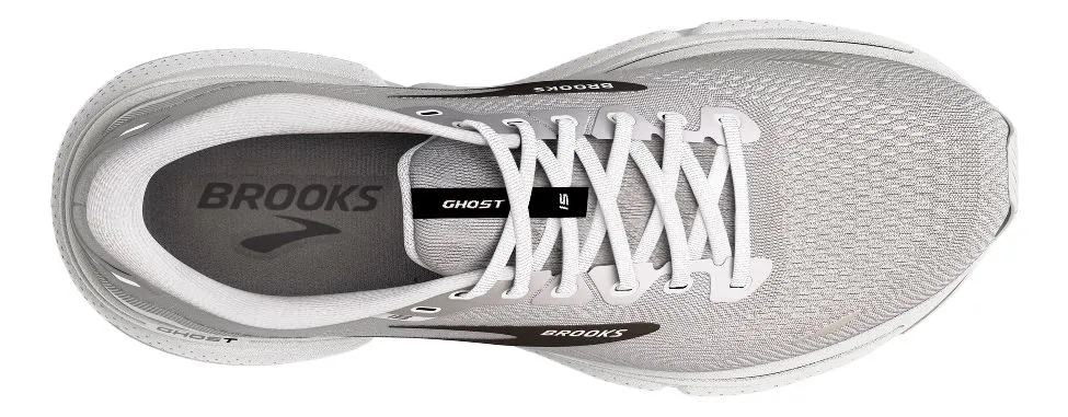 Brooks Men's Ghost 15 Extra Wide (4E) Alloy/Oyster/Black