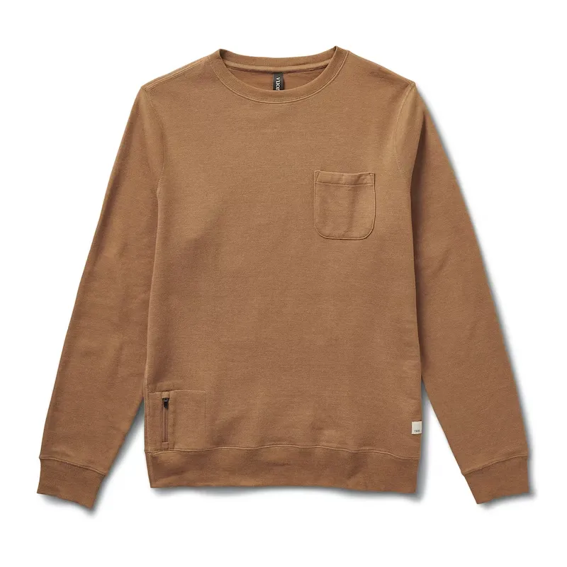 VUORI Men's Jeffereys Pullover CAMEL HEATHER