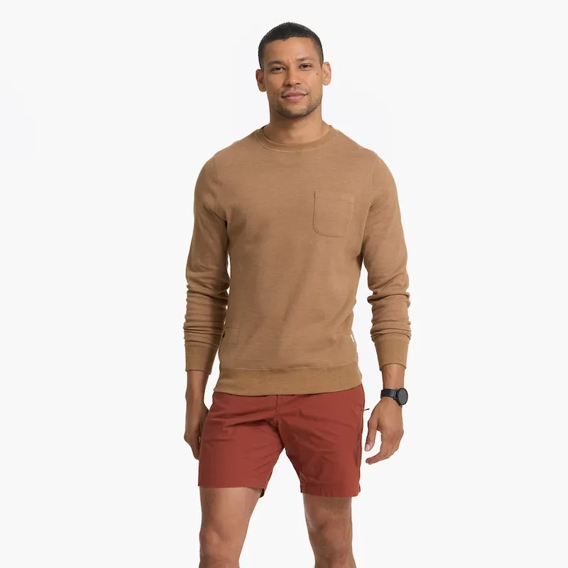 VUORI Men's Jeffereys Pullover CAMEL HEATHER