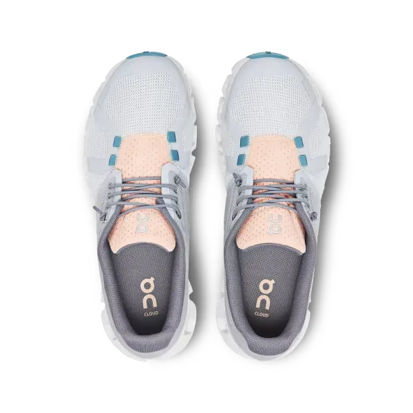 On Women's Cloud 5 Push Undyed-White/Glacier