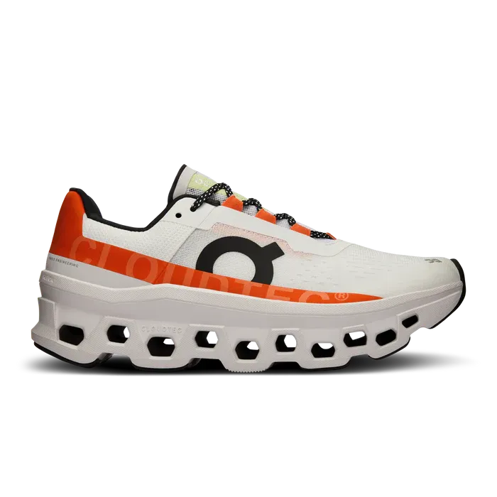 On Women's Cloudmonster Undyed-White/Flame