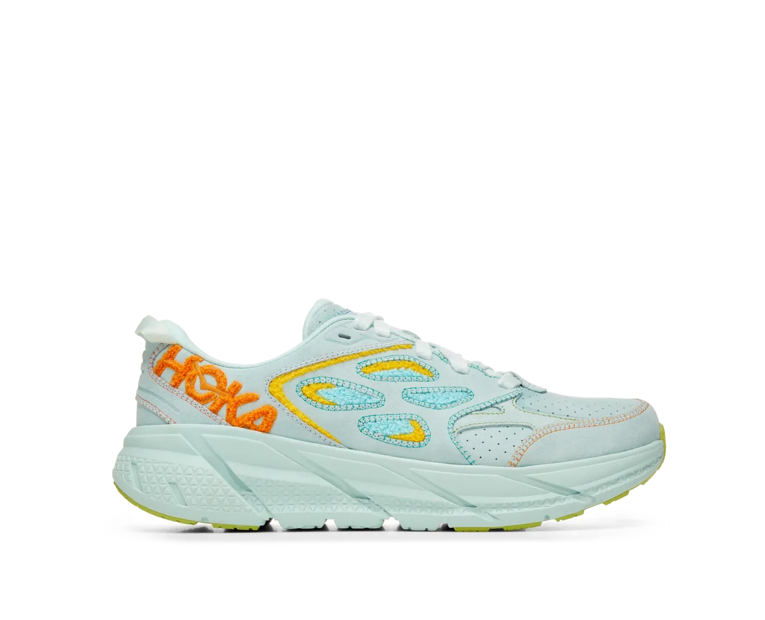 Hoka (All Gender) Clifton L Embroidery BLUE GLASS / RADIANT YELLOW