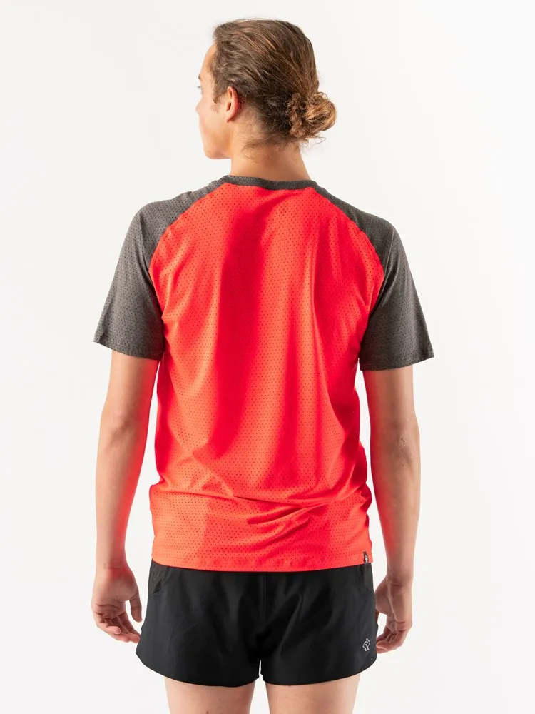 RABBIT Men's EZ Tee Perf SS Trail FIERY CORAL