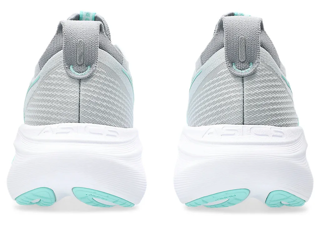 Asics Women's Gel-Nimbus 27 Wide (D) PIEDMONT GREY/ILLUMINATE MINT