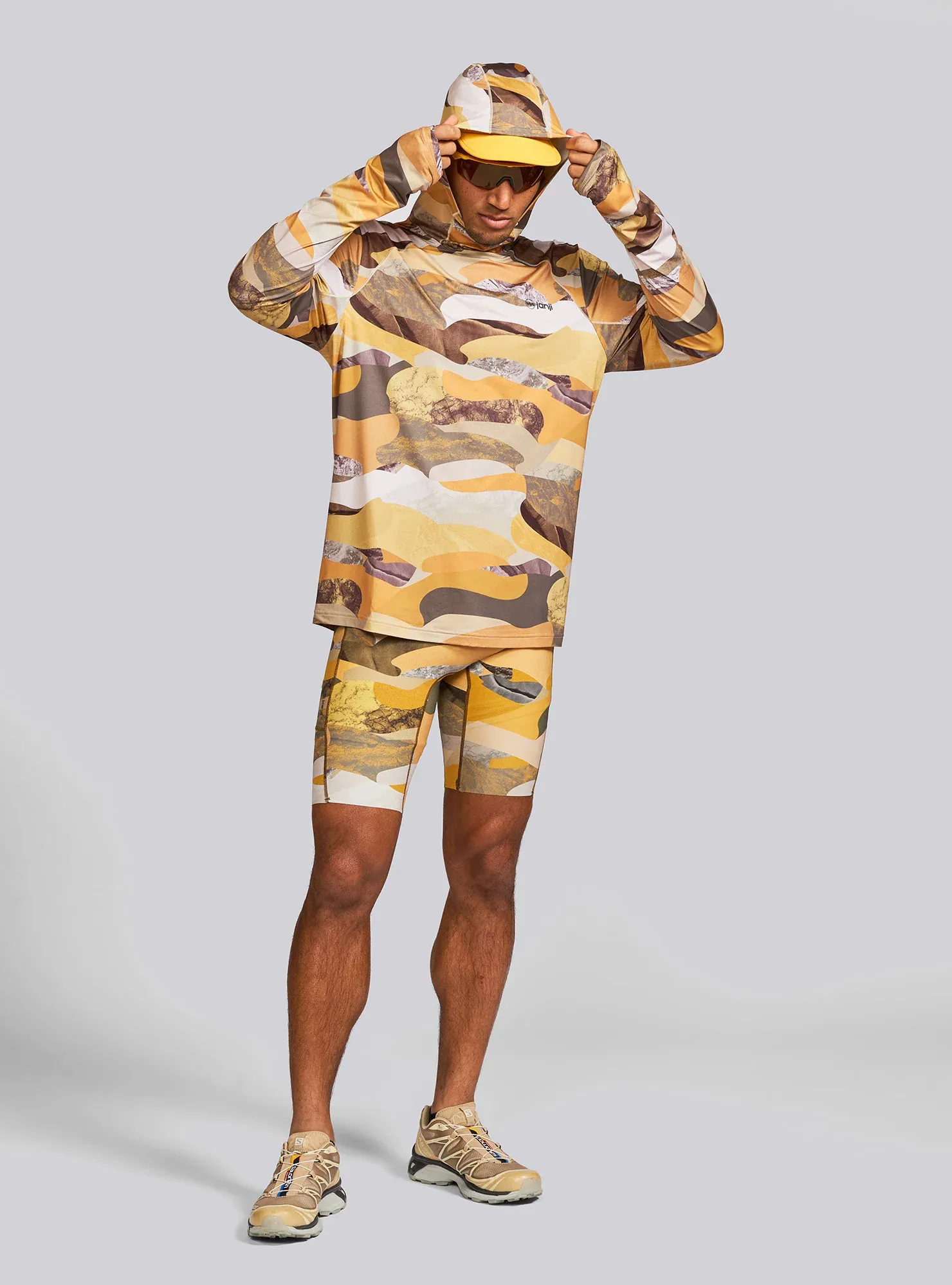 Janji Men's Sunchaser 50 Hooded Long Sleeve DUNESCAPE MEGA