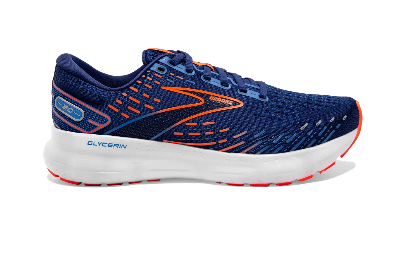 Brooks Men's Glycerin 20 DEPTHS/PALACE BLUE/ORANGE