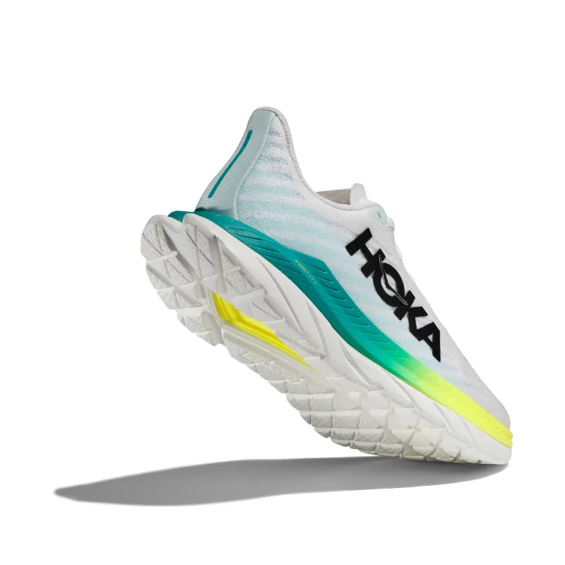 Hoka Women's Mach 5 White/Blue Glass