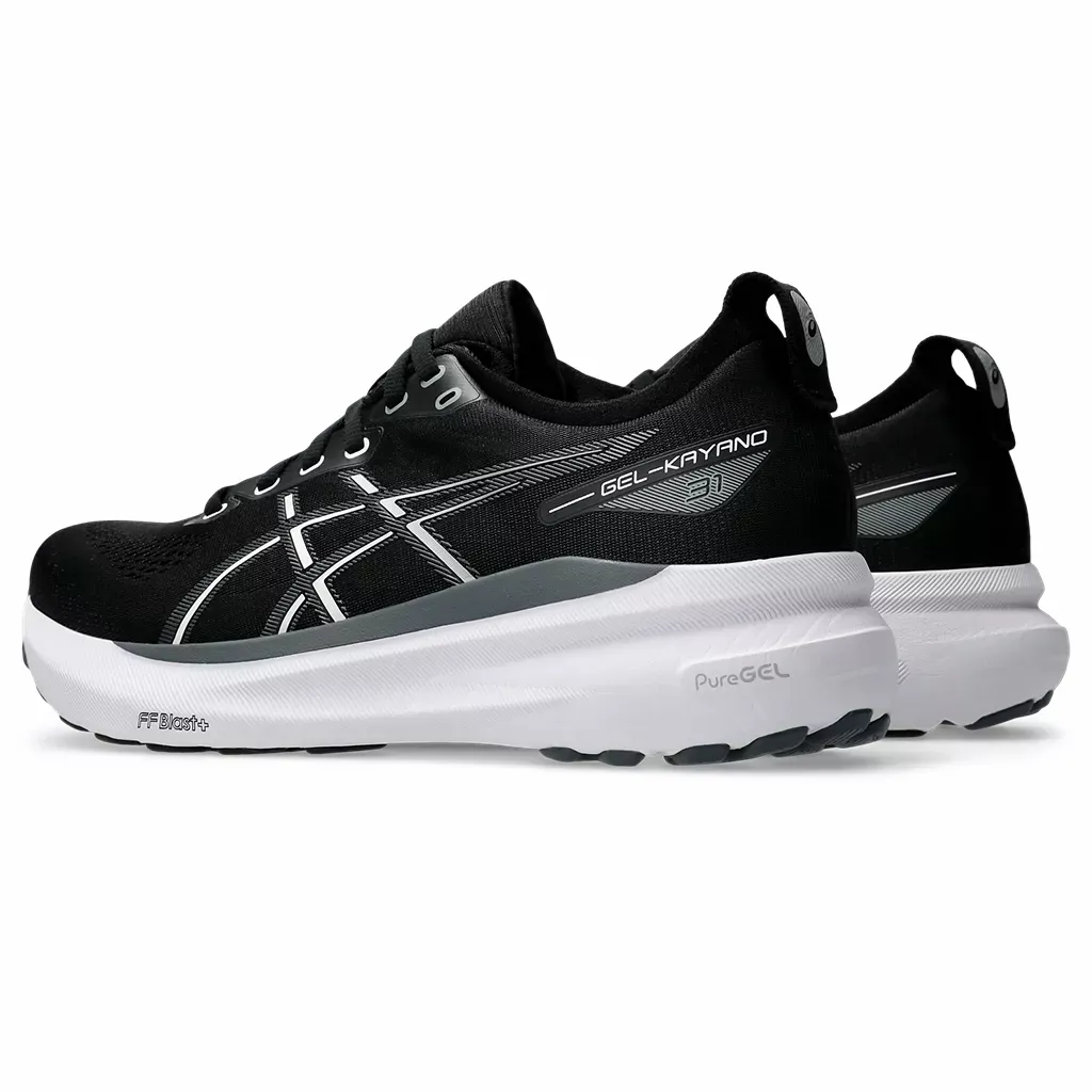 Asics Men's Gel-Kayano 31 Extra Wide (4E) BLACK/WHITE