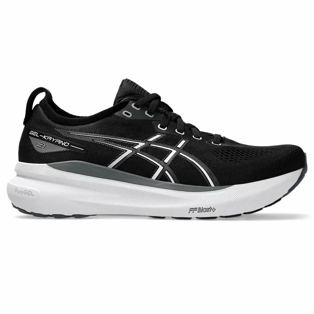 Asics Men's Gel-Kayano 31 Extra Wide (4E) BLACK/WHITE