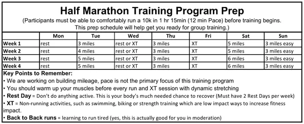 Half Marathon Training Program
