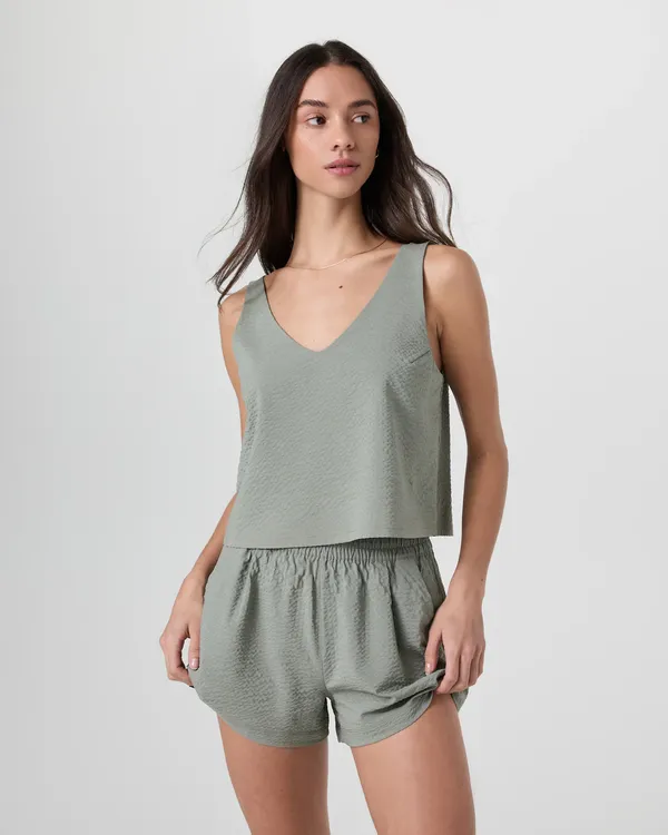 Women's Villa Textured Crop Tank
